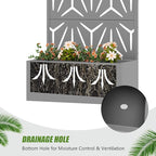 Casaphoria Metal Raised Garden Bed with Trellis, 59"x30"x12" Planter Box for Climbing Plants, Vegetables & Vines, Features Drainage Holes and Privacy Screen, Grey-Star