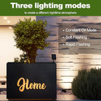 Metal LED Planter Box Rectangular Block - Galvanized Steel Long Planters Box with Solar Light Outdoor All-Weather Use with Drainage Holes for Cafe Bar Mall Patio/Porch/Entrance, 35.5×24×12IN（Home）