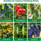 Cucumber Trellis for Raised Bed and Garden, 47" H x 47" W U-Shaped Metal Garden Trellis for Climbing Plants with Nylon Netting, Vegetable Support Frame
