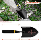 Kemaier Garden Tool Set - Featuring a Heavy-Duty Stainless Steel Hand Cultivator, Transplant Shovel, Trowel, Crack Weeder, and Dandelion Weeder - The Ultimate, Unbreakable Gardening Gift