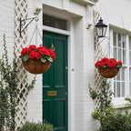 CEWOR 6 Bundles Artificial Geranium Flowers for Outdoor Indoor, Fake Silk Geranium Red Flowers, Faux Flower for Valentine's Day Decor Garden Front Door Porch Planter Patio Home Decor
