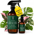 Neem Oil for Plants (Makes 30 Bottles) with Spray Bottle & Essential Oils for Indoor Houseplants & Outdoor Gardens, Natural Leaf Shine