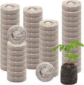 Halatool 55 Pcs 30mm Peat Pellets Block Potting Soil for Seedlings, Compressed Garden Soil Seed Starter Nutrient Peat Pods for Starting Seeds, Planting Flowers, Vegetables, Herbs