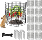 10 Pack Plant Protectors from Animals, 12×14in Wire Plant Protector Covers, Metal Garden Cloche with Ground Stakes and Zip Ties for Deer and Rabbit Protection in Outdoor Gardens