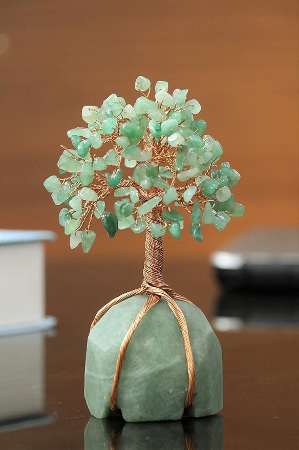 Crocon® Green Aventurine Crystal Tree, Birthday Gifts for Women, Men & Friends, Green Aventurine Stone Base Tree of Life Decor for House, Sister Gift, Birthday Gifts for Mom & Dad, House Warming Gift