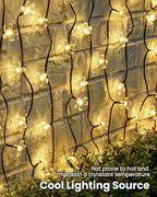 Brightown 60 LED Solar String Lights Flower Outdoor Waterproof Fairy Lights for Garden Yard Fence Patio Christmas Tree Wedding Party Decor, Warm White