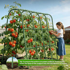 Cucumber Trellis for Raised Bed, U-Shape Garden Trellis for Climbing Plants Outdoor, Metal Arch Vegetables Trellis, Plant Support for Grape Vine Beans Squash Peas Flower