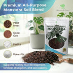 Professional Monstera Soil Potting Mix 2.2 Quarts Ready to Use, Premium Indoor Plant Soil for Monstera Plants, Peat Coco Coir Perlite Dolomite, Well Draining Dirt Monstera Made in USA