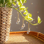 6 Pcs Crystal Plant Charms Beaded Plants Suncatcher Hanging for Mini Potted Plants, Home Window Garden, Home Window Garden Rainbow Sun Catchers Plant Accessories Indoor