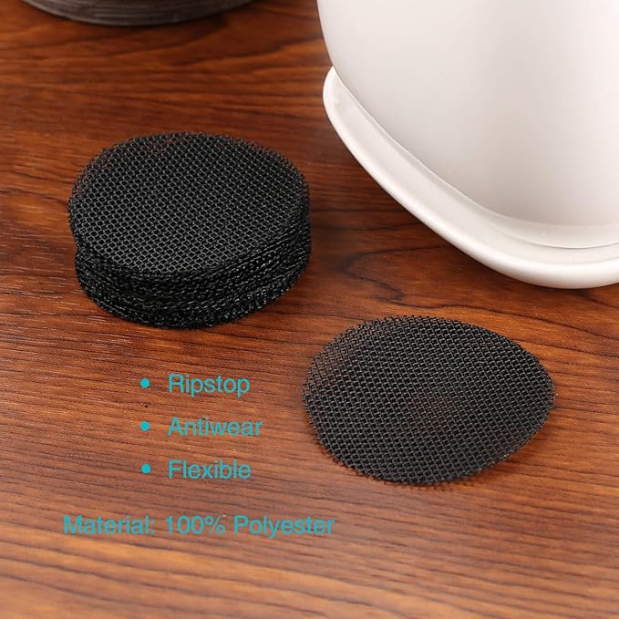 Plant Mesh Drainage Screens - 100PCS 2-Inch Reusable Grid Mats, Keep Soil in Pots for Succulents, Bonsai, Indoor Plants & Repotting