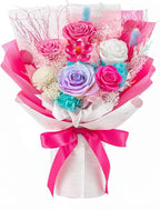 Eterfield Flowers for Delivery Prime, Mother's Day Forever Flowers Bouquet, Preserved Hotpink Roses Birthday Gifts for Her Women Wife Mom Grandma Anniversary Valentines Day Christmas
