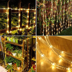 LairtPOW Solar Rope Light 2 Pack Waterproof IP65 39FT 100LEDs Outdoor LED ‎Solar Outdoor Lights for Party Garden Yard Home Wedding Christmas Halloween Holiday Tree Decoration Lighting