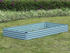 Meberam 2 Pack 6x3x1FT Galvanized Raised Garden Beds Kit Outdoor Metal Gardening Planter Box for Vegetable Elevated Flower Herbs,Gray