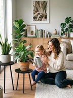 Plant Stand Indoor Tall: Corner Wood Plant Stand 2 Pack Mid Century Modern Decor - Small Round Plant Table for Indoor Plants - Outdoor Plant Holder for Patio Living Room Bathroom Office (Black)