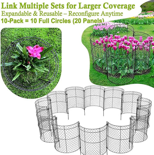 10 Pack Heavy-Duty Chicken Wire Plant Cloches, 14"x16" Chicken Wire Plant Protectors, Rustproof Metal Garden Cages to Shield Seedlings, Flowers & Vegetables from Animals