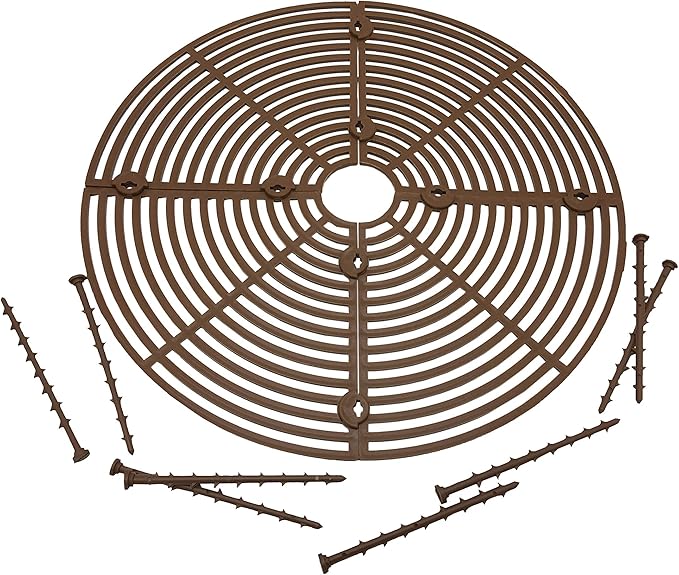 Plant Pot Grid Flower Pot Cover Cat Baby Safety to Protect Children Pets Plant Brown 11.8" Pack of 2