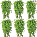 PINVNBY Reptile Plants Hanging Fake Vines Boston Climbing Terrarium Plant with Suction Cup for Bearded Dragons Lizards Geckos Snake Pets Hermit Crab and Tank Habitat Decorations (6 Pack)