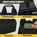 UUP 18-Inch Large Tool Bag, 16-Pocket Portable Tool Box Organizer Storage, Heavy Duty Tactical Toolbag with Big Zipper, Travel Carry Toolbox, Father Day Dad Men Electrician Contractor Welding Gift