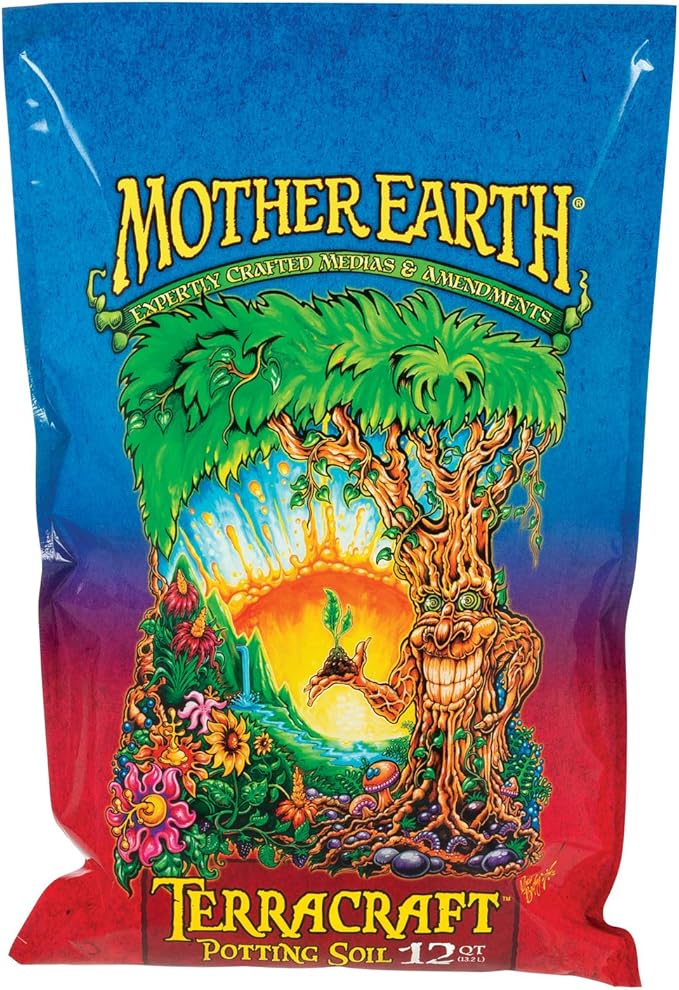Mother Earth Products Terracraft Potting Soil, All Purpose Potting Soil For All Plants, Flowers, Vegetables And Tomatoes, 12 Qt., Natural