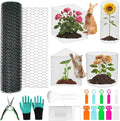 Plant Protectors from Animals, 32.8ftx16inch, DIY Cuttable Plant Cage for Vegetable Gardens, Tree Saplings & Potted Plants, Easy to Install Protection for Gardeners & Outdoor Growing (Black)