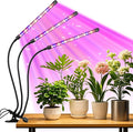 LED Plant Grow Light, Suitable for Indoor Plants, Full Spectrum Clip on Plant Growing Light with Red, Blue, Yellow Beads, 10 Brightness Levels, 3 Light Modes, 3/9/12H Auto Timer, 3 Head
