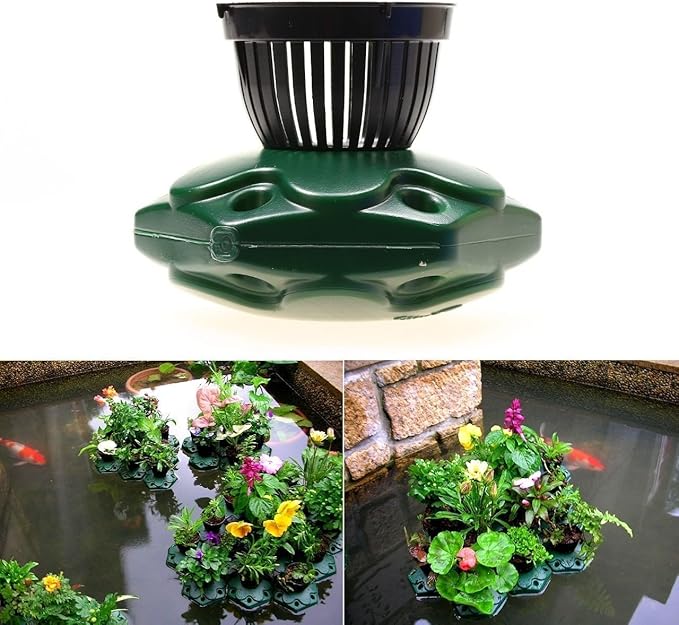 4pcs Aquaponics Floating Pond Planter Basket Kit - Hydroponic Island Gardens