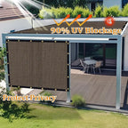 Shade&Beyond Customized Size 12' X 13' Shade Cloth with Grommets, 90% UV Protection UV Protection Mesh Tarp Sun Screens for Patio GN01, Mocha