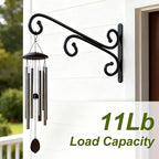 2 Pack Plant Hangers, Metal Plant Hooks for Wall, Plant Hanger Hook, Indoor/Outdoor Hanging Brackets, Hanging Basket Hooks