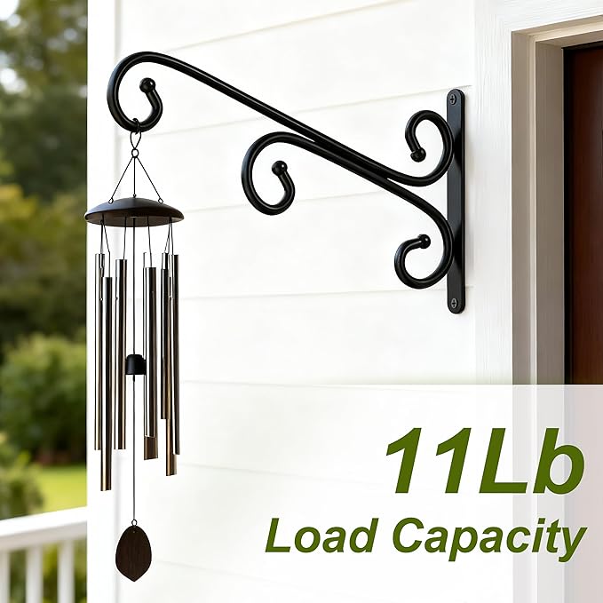 2 Pack Plant Hangers, Metal Plant Hooks for Wall, Plant Hanger Hook, Indoor/Outdoor Hanging Brackets, Hanging Basket Hooks