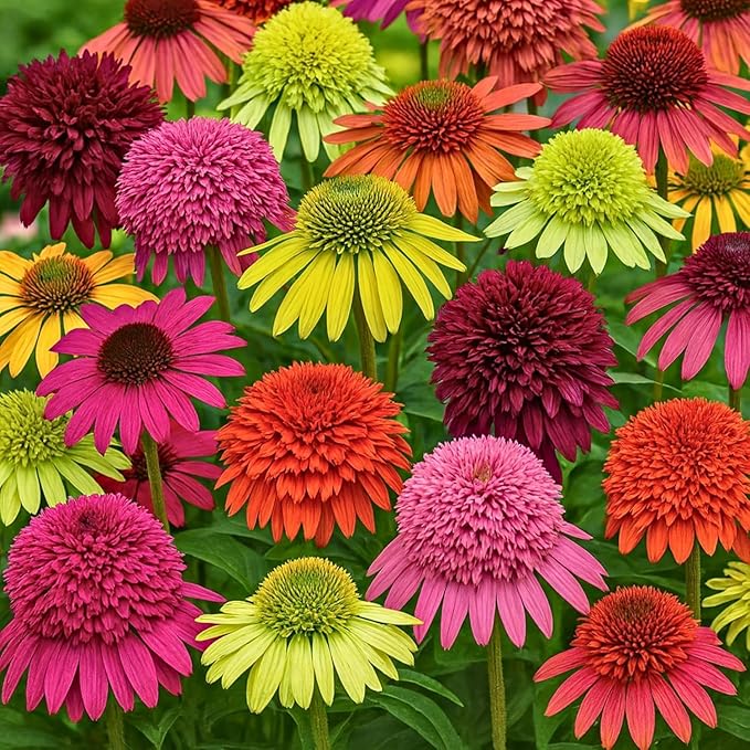 300+ Mix Double Echinacea Seeds - Double Coneflower Seeds Echinacea Flower Perennial Bloom Flowers Rare Plant