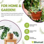 Blumat Plant Watering Device - Easy Self Watering Planter Insert for Indoor Plants - Bottle Adapter - Prevents Overwatering and Underwatering for Healthy Growth - 3 Pack