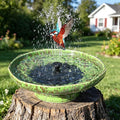 Solar Fountain Ceramic Bird Bath,Birdbaths for Outdoors,Outdoor Fountain Bird Bath,Garden and Home Décor.