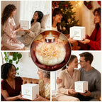 Preserved Real Rose in Glass with Scented Candles for Mom Her Wife Girlfriend Grandma Birthday Anniversary Romantic