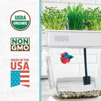 Back to the Roots Indoor Aquaponic Garden - 3 Gallon Self Watering, Mess-Free Planter and Self-Cleaning Fishtank for Herbs, Microgreens, Bamboo, Succulents, and Houseplants, support Fish