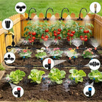 230FT Drip Irrigation System for Garden with 38pcs Adjustable Copper Nozzles & Emitters, Automatic Garden Watering System with 1/2" & 1/4" Tubing for Raised Bed, Yard, Greenhouse, Potted Plants, Lawn