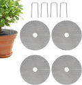Plant Pot Cover - 4Pcs Cat Proof Indoor Plant Protector with Mesh Grid & Stakes, 15.7 Inch Soil Protector to Deter Cats Animals