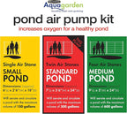 Aquagarden, Pond Air Pump Kit, Outdoor Weather Proof air Pump, Twin Outlet Pond Oxygenator, Inc 2 Air Stones & 2 Air Lines, 85 gal/hr Flow Rate, Economical to Run, for Standard Ponds