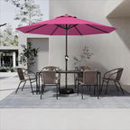 AreShark 12 FT Patio Umbrella for Outdoor, Outdoor Table Umbrella, Outdoor Patio Umbrellas with 8 Sturdy Ribs, Patio Umbrellas for Market, Garden, Deck, Backyard, Pool (Rose Pink)