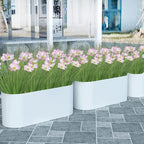 14 Bundles Artificial Flowers for Outdoors Onion Grass UV Resistant Greenery Stems Weed Artificial Fake Shrubs Grass Plant with Flowers Bushes Decoration for Indoor Outdoor Garden Office Home