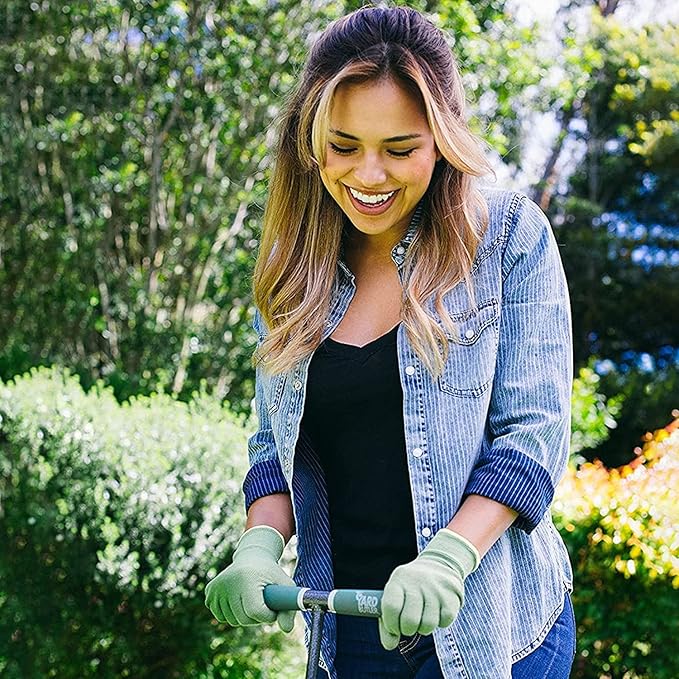 Yard Butler IM-7C Spike Grass Aerator - Lawn Care Tool for Aerating - Long-Handled - Power-Coated Steel Construction - Comfortable Cushioned Handles Garden Tool - Easy to Use