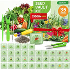35 in 1 Heirloom Vegetable Seeds for Planting - 21,000+ Seeds Kit for Indoor & Outdoor Garden | 35 Varieties Survival Garden Seeds with Free Plant Markers