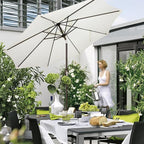 Blissun 9' Outdoor Patio Umbrella, Outdoor Table Umbrella, Yard Umbrella, Market Umbrella with 8 Sturdy Ribs, Push Button Tilt and Crank