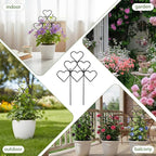 ZOUTOG 12 Pack Trellis for Climbing Plants Outdoor 15 Inch,Rustproof Metal Garden Trellis for Potted Plants,Sturdy Houseplant Support Indoor Outdoor for Ivy Pothos Monstera Hoya Flower Vine