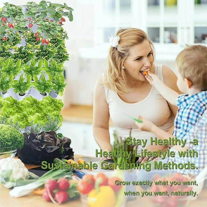 FLTRGO Hydroponic Garden Tower, Vertical Hydroponic Indoor Growing System,Hydroponic Tower Growing Sytem, Multi-Layer Grow Tower for Grow Herbs, Fruits, Vegetables,10floors