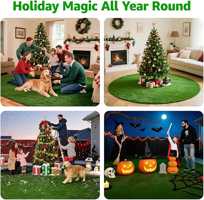 Artificial Turf Grass Outdoor Indoor 3ft x 5ft, Fake Grass Synthetic Realistic Turf Rug Carpet with Drainage Holes for Garden Lawn Landscape Balcony Patio Decoration, Pet Friendly Grass Mat