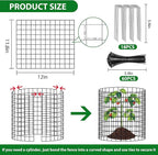 18 Pcs 11.8 in x12 in Wire Plant Protector Cages - Chicken Wire Cloche Animal Barrier, Metal Mesh Plant Cage with Stakes and Ties for Raised Bed Vegetables, Flowers, Shrubs & Plants