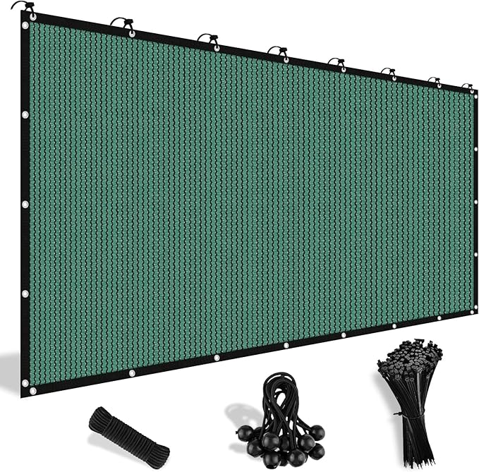 Shade&Beyond 90% Sun Shade Cloth with Grommets, 10' X 10' Pergola Shade Cover Canopy, Mesh Tarp Sun Screens for Patio, Outdoor, Garden, Backyard, Green