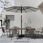 AreShark 9 FT Patio Umbrella for Outdoor, Outdoor Table Umbrella with Push Button Tilt and Crank, Outdoor Patio Umbrellas with 8 Sturdy Ribs for Market, Garden, Pool (Light Gray)