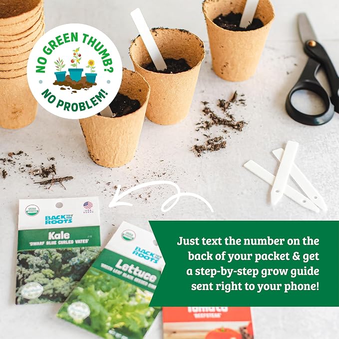 Back to The Roots Organic Flowers Seeds Variety (5-Pack)