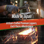 SUIZAN Bypass Hand Loppers 25" - Professional Japanese Branch Cutter Lightweight Compact Tree Trimmer Gardening Tools
